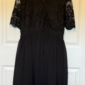 Maurices Black Lace Long Sleeve Dress
